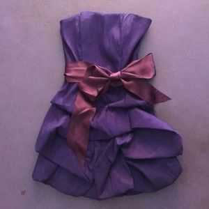 Royal purple short prom dress